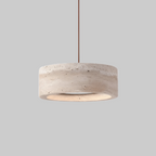Ithaca Travertine LED Pendant Light Dimmable Mediterranean Stone Dining Room Bedroom