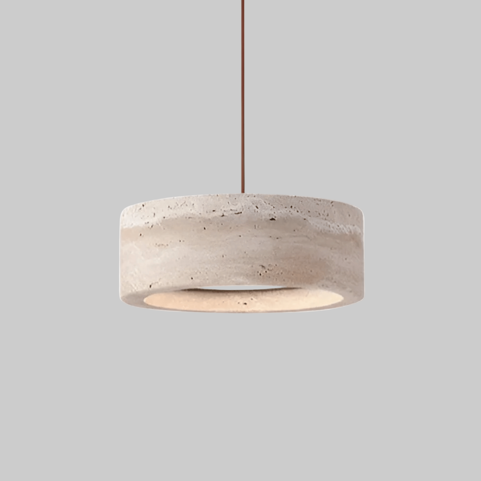 Ithaca Travertine LED Pendant Light Dimmable Mediterranean Stone Dining Room Bedroom