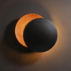 Modern rotatable black moon eclipse wall lamp LED bedroom living room