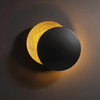 Modern Rotatable Black Moon Eclipse LED Wall Lamp Bedroom Living Room