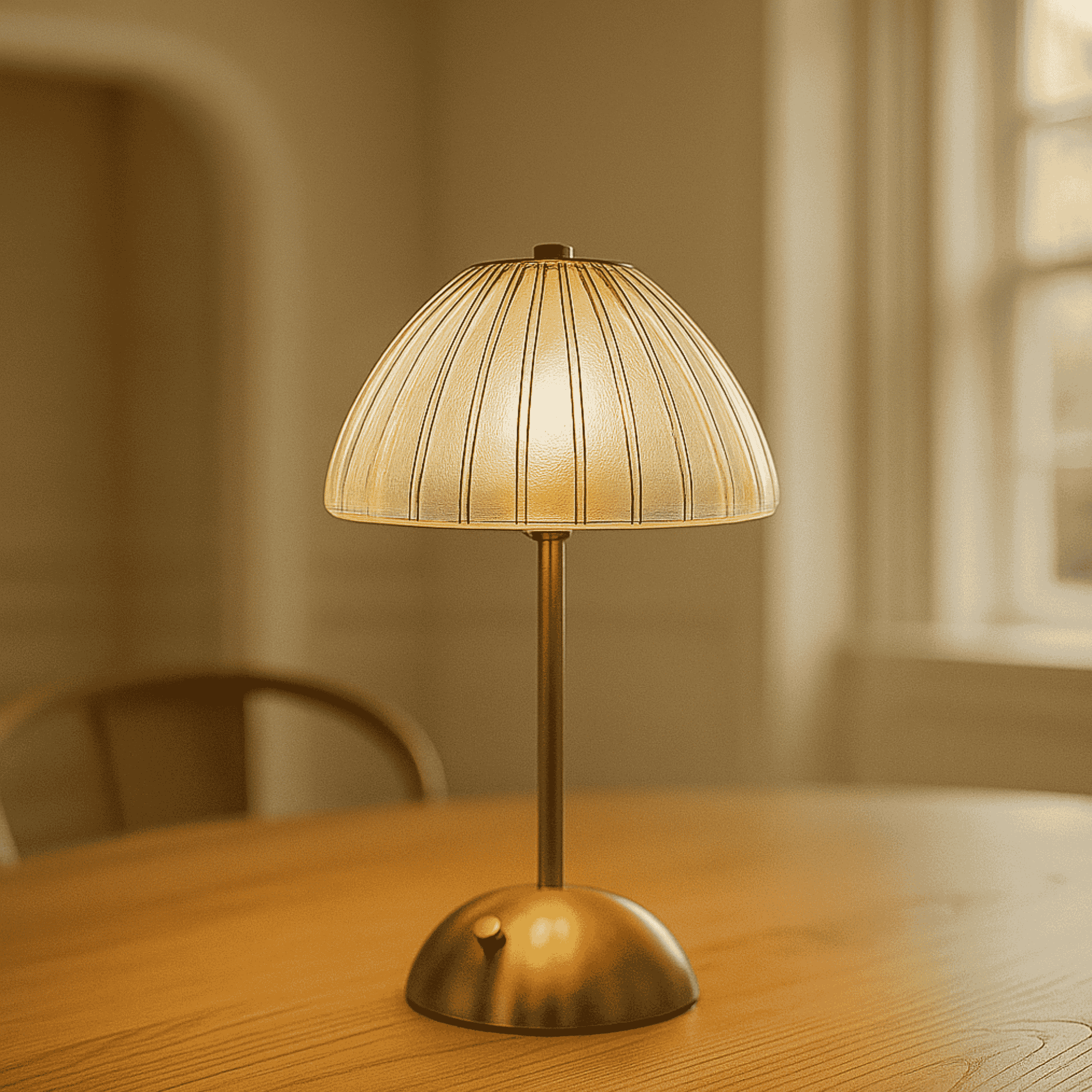 Crystal rechargeable LED table lamp touch control cordless luxury bedside — 4 styles
