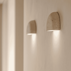 Wabi-Sabi Travertine Stone Wall Lamp Minimalist Modern Sconce Bedroom Living Room