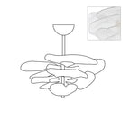 Lotus Chandelier Glass Contemporary Leaf Layered