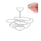 Lotus Chandelier Glass Contemporary Leaf Layered