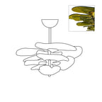 Lotus Chandelier Glass Contemporary Leaf Layered