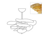 Lotus Chandelier Glass Contemporary Leaf Layered