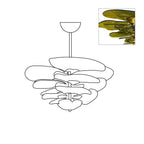 Lotus Chandelier Glass Contemporary Leaf Layered