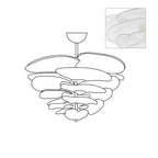 Lotus Chandelier Glass Contemporary Leaf Layered