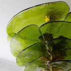 Lotus Chandelier Glass Contemporary Leaf Layered