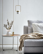 Adjustable Glass Pendant Light Art Deco Frosted Steel Dining Room Bedroom — Gold Rose Gold 4 to 7 Inch