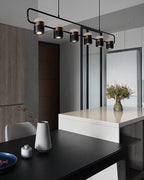 Adjustable Glass Pendant Light Art Deco Frosted Steel Dining Room Bedroom — Gold Rose Gold 4 to 7 Inch