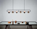 Adjustable Glass Pendant Light Art Deco Frosted Steel Dining Room Bedroom — Gold Rose Gold 4 to 7 Inch
