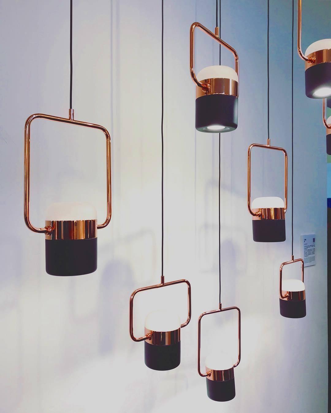 Adjustable Glass Pendant Light Art Deco Frosted Steel Dining Room Bedroom — Gold Rose Gold 4 to 7 Inch