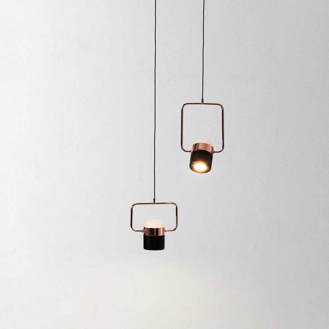 Adjustable Glass Pendant Light Art Deco Frosted Steel Dining Room Bedroom — Gold Rose Gold 4 to 7 Inch