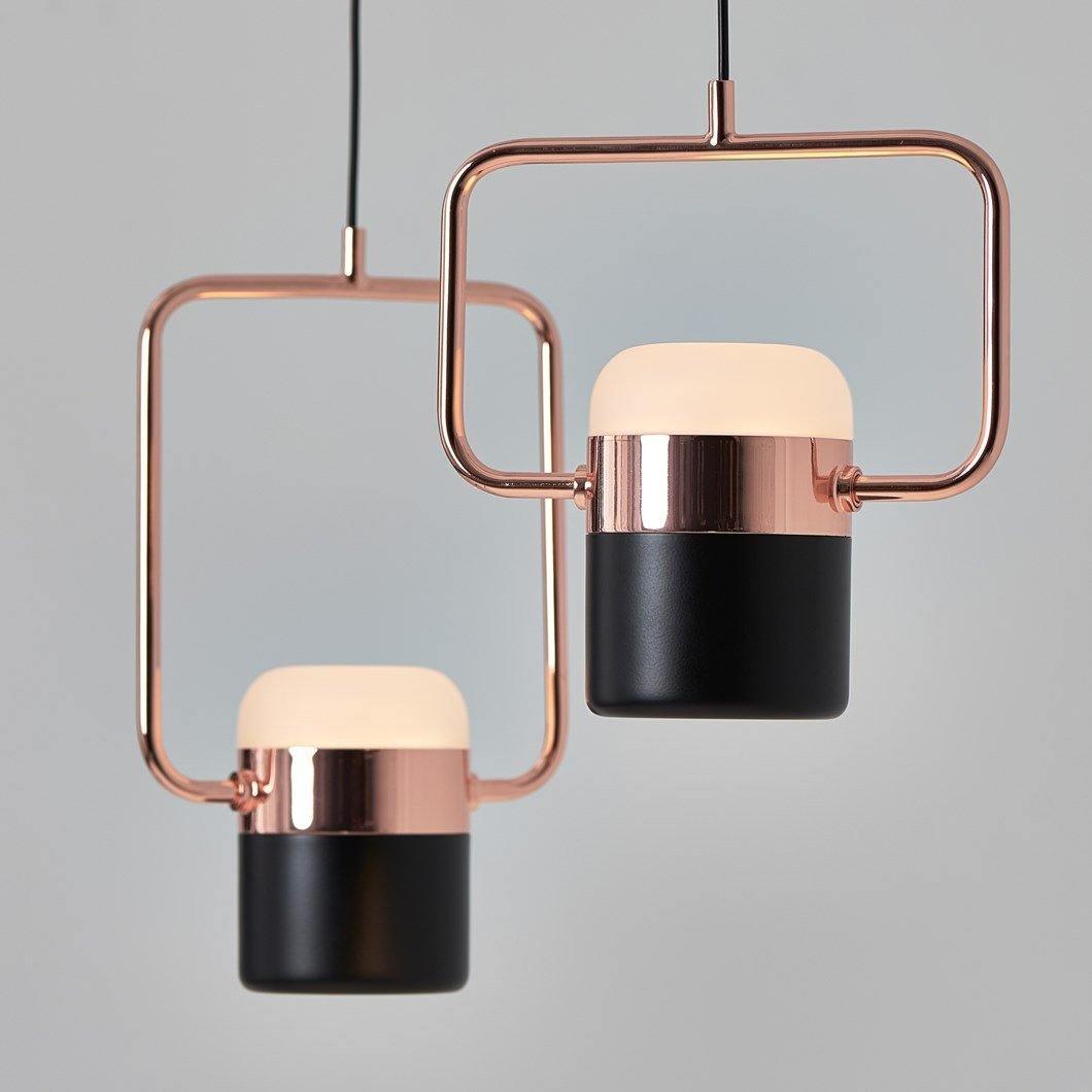 Adjustable Glass Pendant Light Art Deco Frosted Steel Dining Room Bedroom — Gold Rose Gold 4 to 7 Inch