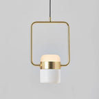 Adjustable Glass Pendant Light Art Deco Frosted Steel Dining Room Bedroom — Gold Rose Gold 4 to 7 Inch