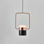 Adjustable Glass Pendant Light Art Deco Frosted Steel Dining Room Bedroom — Gold Rose Gold 4 to 7 Inch