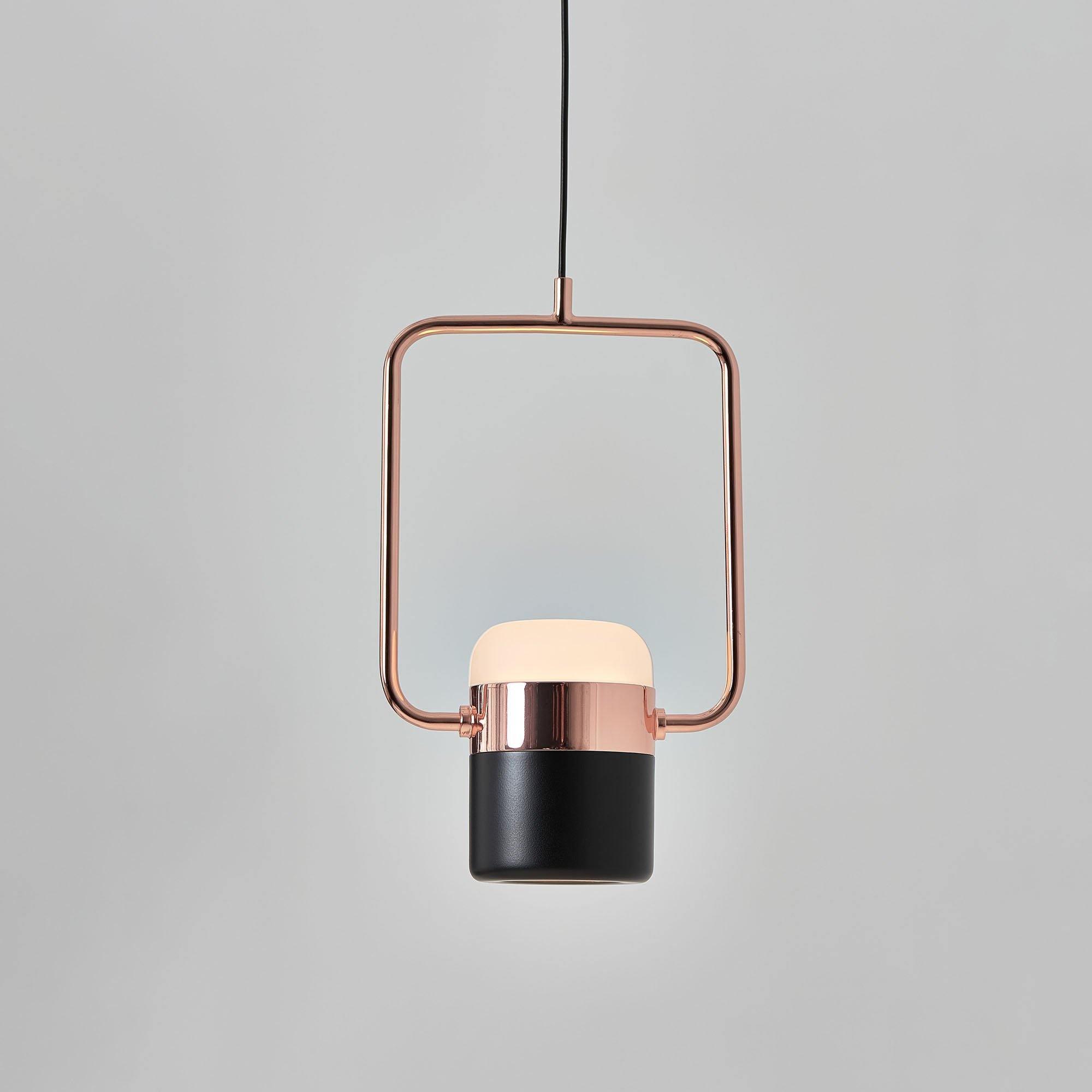 Adjustable Glass Pendant Light Art Deco Frosted Steel Dining Room Bedroom — Gold Rose Gold 4 to 7 Inch