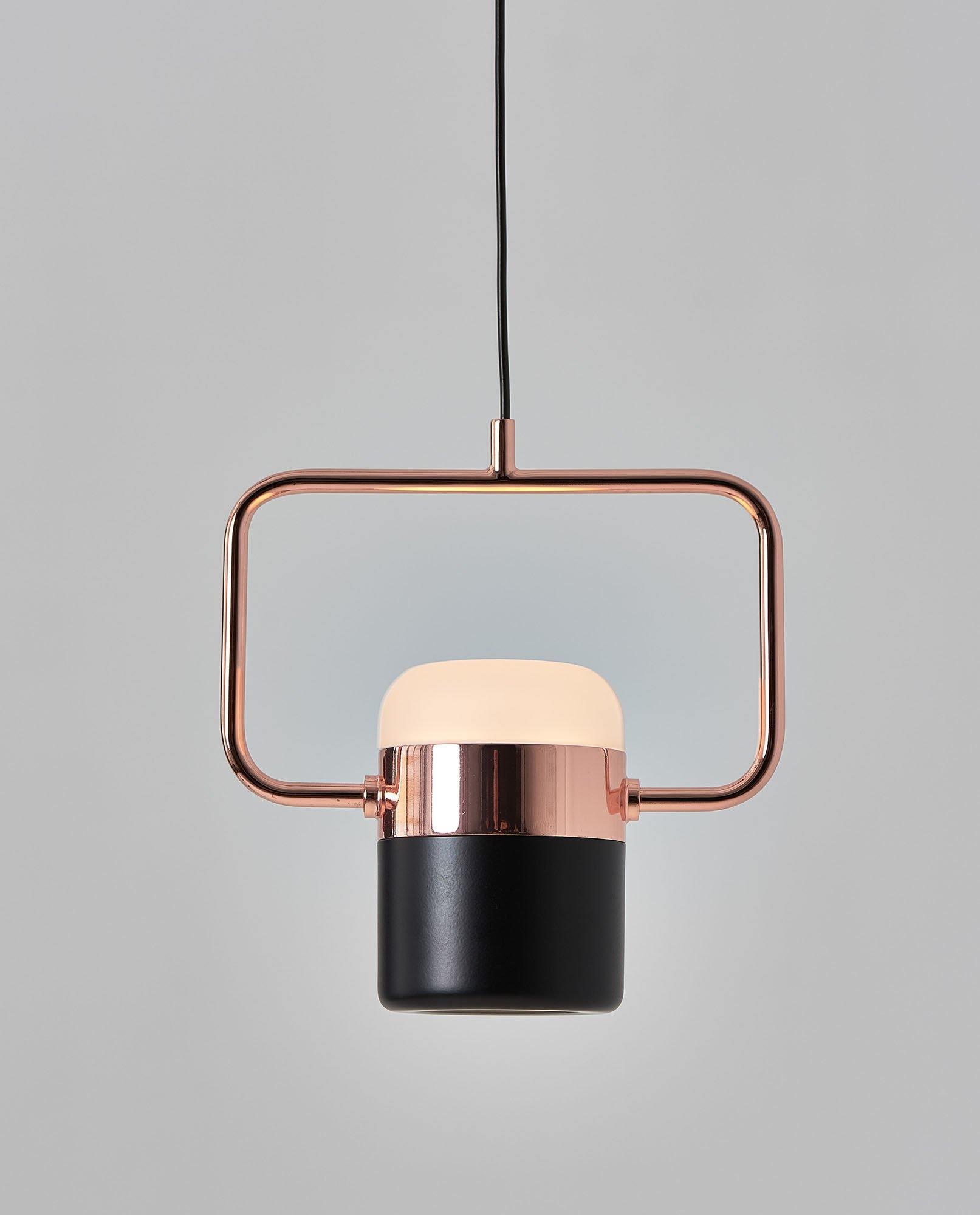 Adjustable Glass Pendant Light Art Deco Frosted Steel Dining Room Bedroom — Gold Rose Gold 4 to 7 Inch