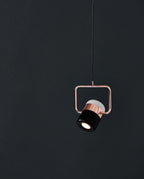 Adjustable Glass Pendant Light Art Deco Frosted Steel Dining Room Bedroom — Gold Rose Gold 4 to 7 Inch