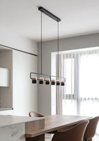 Adjustable Glass Pendant Light Art Deco Frosted Steel Dining Room Bedroom — Gold Rose Gold 4 to 7 Inch
