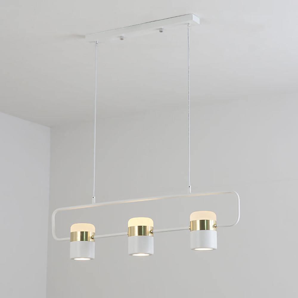 Adjustable Glass Pendant Light Art Deco Frosted Steel Dining Room Bedroom — Gold Rose Gold 4 to 7 Inch