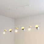Adjustable Glass Pendant Light Art Deco Frosted Steel Dining Room Bedroom — Gold Rose Gold 4 to 7 Inch