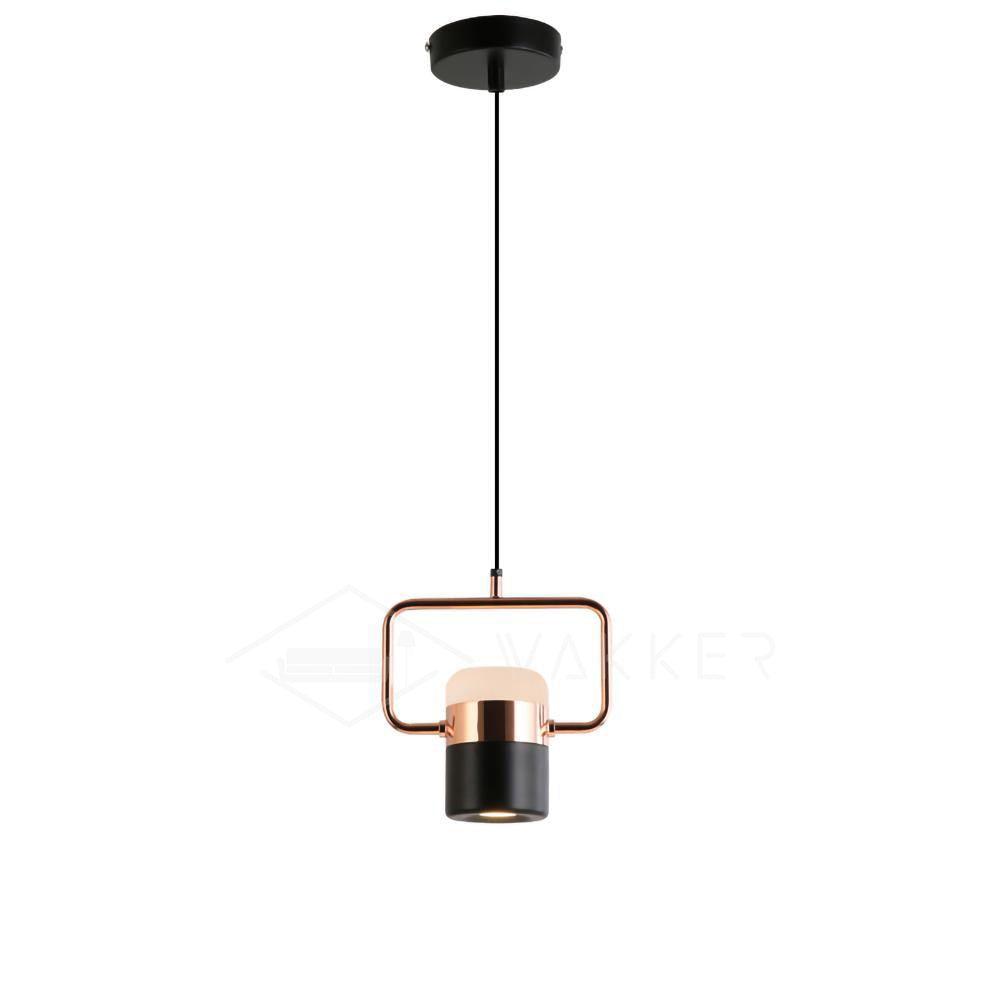 Adjustable Glass Pendant Light Art Deco Frosted Steel Dining Room Bedroom — Gold Rose Gold 4 to 7 Inch