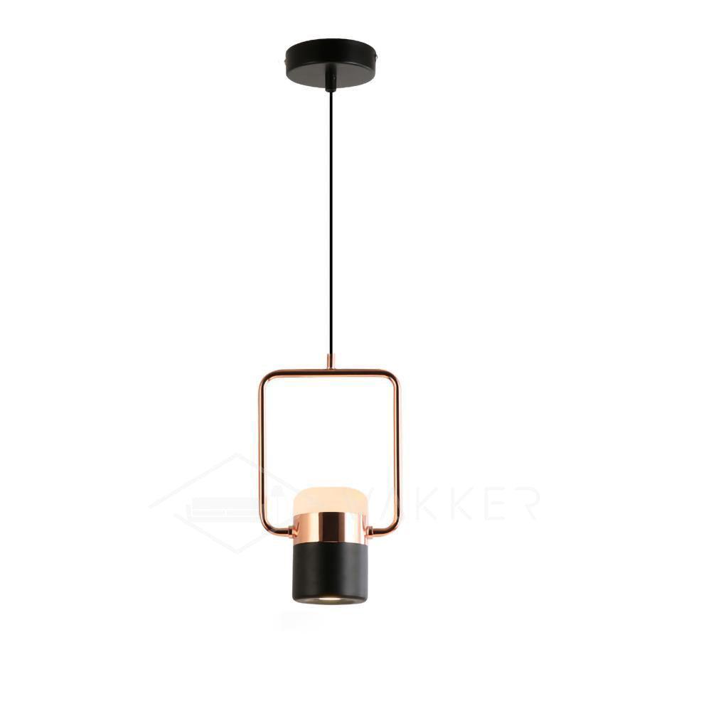 Adjustable Glass Pendant Light Art Deco Frosted Steel Dining Room Bedroom — Gold Rose Gold 4 to 7 Inch