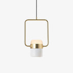 Adjustable Glass Pendant Light Art Deco Frosted Steel Dining Room Bedroom — Gold Rose Gold 4 to 7 Inch
