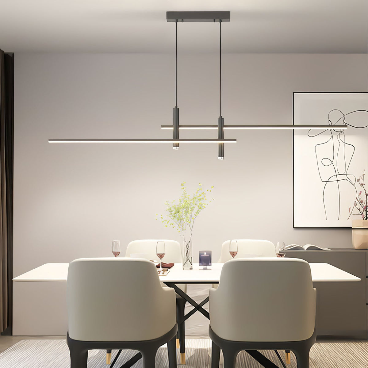 Prym Pendant Light Modern Linear Dining Room