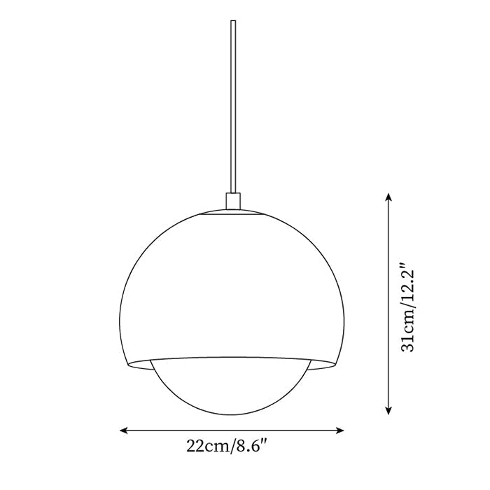Pendant Light Glass Globe Retro Modern Style Colorful Soft Illumination