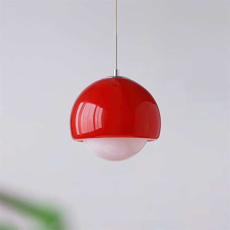 Pendant Light Glass Globe Retro Modern Style Colorful Soft Illumination