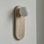 Onyx Marble LED Wall Lamp Natural Stone Sconce Bedroom Living Room — Multiple Stone Selections