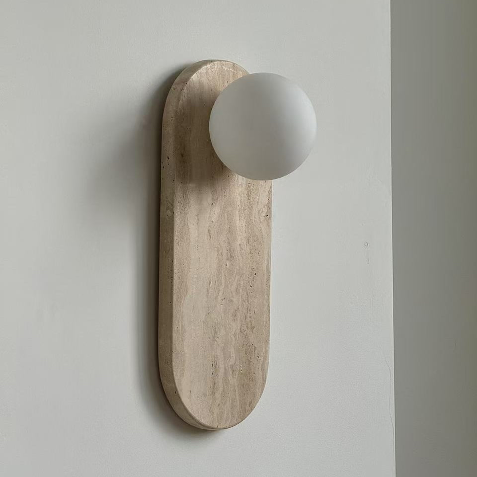 Onyx Marble LED Wall Lamp Natural Stone Sconce Bedroom Living Room — Multiple Stone Selections