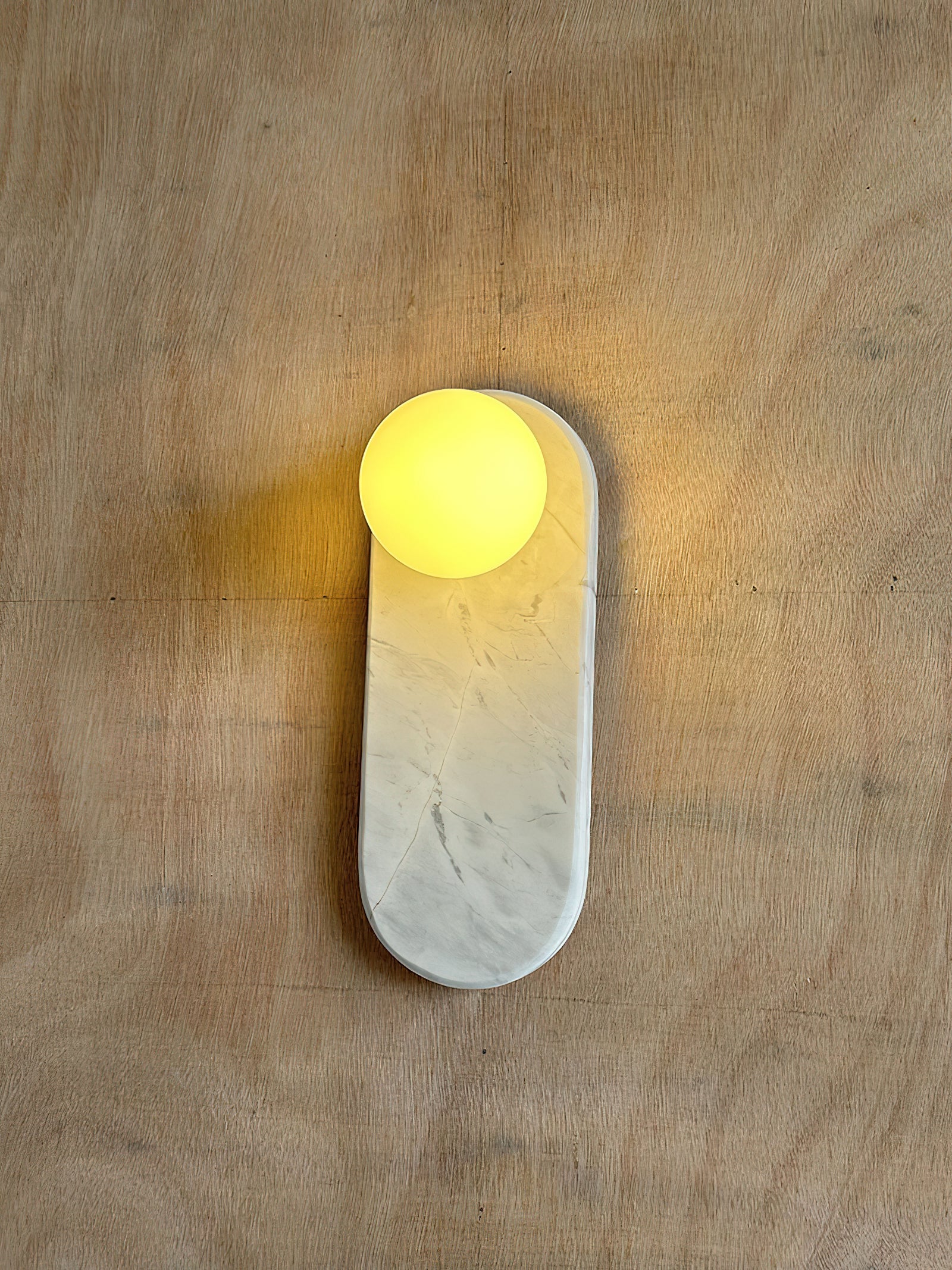 Onyx Marble LED Wall Lamp Natural Stone Sconce Bedroom Living Room — Multiple Stone Selections