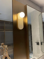 Onyx Marble LED Wall Lamp Natural Stone Sconce Bedroom Living Room — Multiple Stone Selections