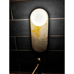 Onyx Marble LED Wall Lamp Natural Stone Sconce Bedroom Living Room — Multiple Stone Selections