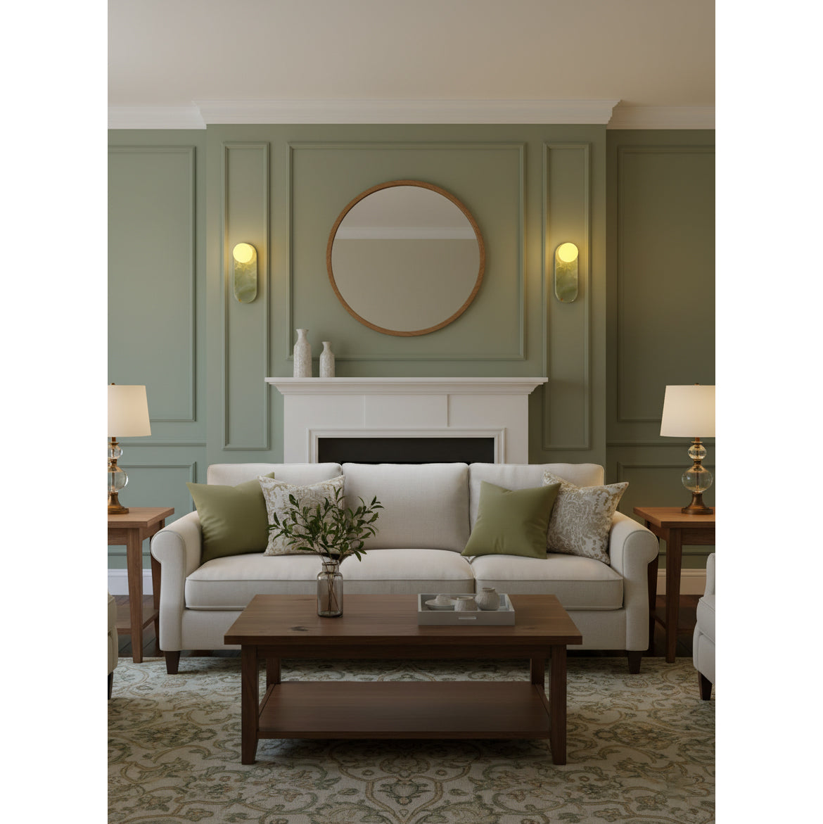 Onyx Marble LED Wall Lamp Natural Stone Sconce Bedroom Living Room — Multiple Stone Selections