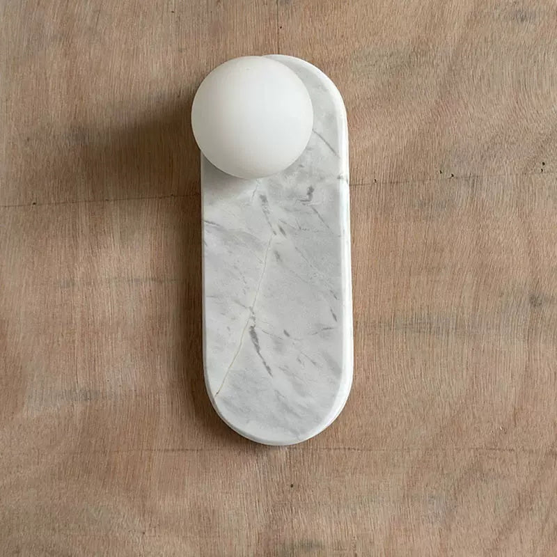 Onyx Marble LED Wall Lamp Natural Stone Sconce Bedroom Living Room — Multiple Stone Selections