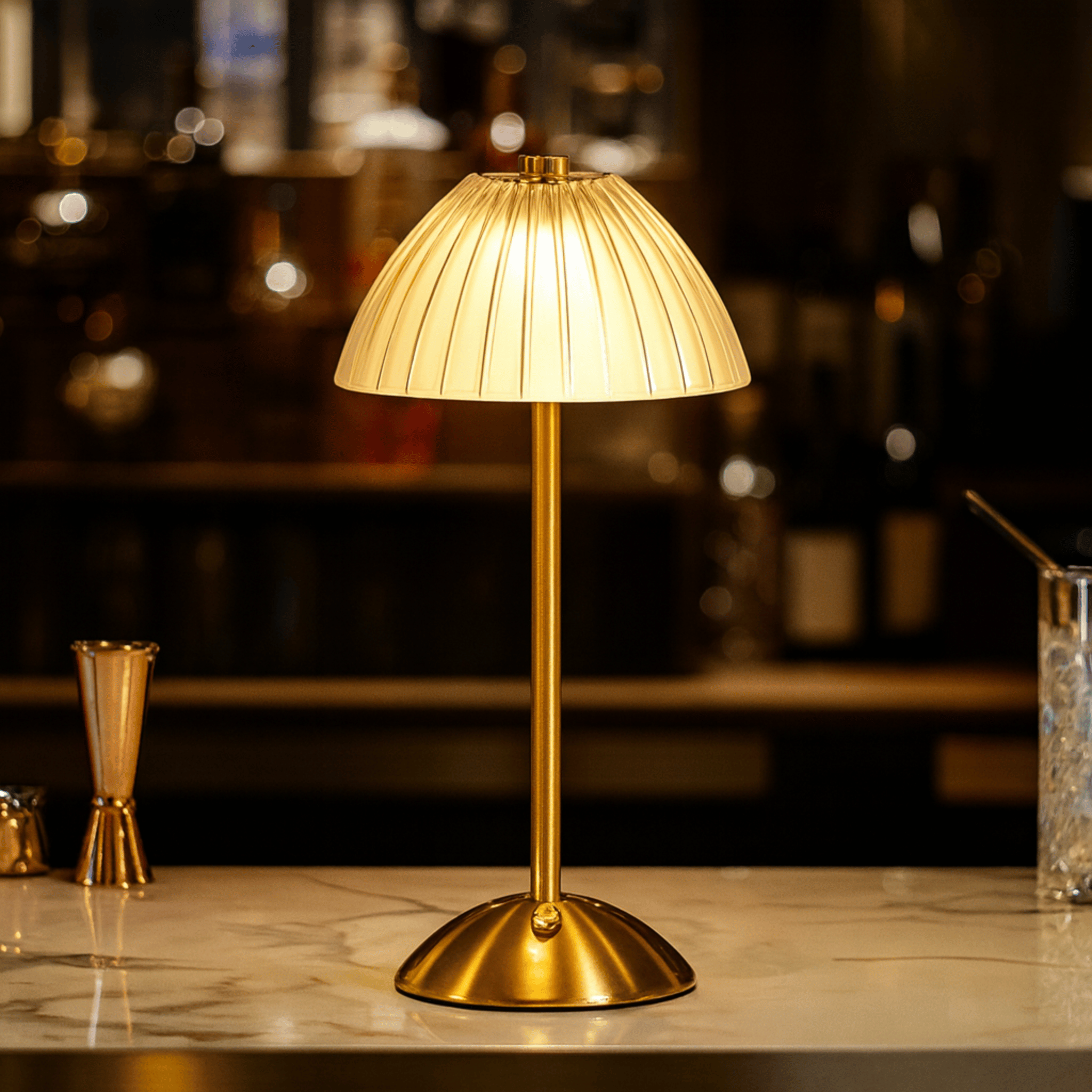 Crystal Rechargeable LED Table Lamp Touch Control Cordless Luxury Bedside — 4 Styles