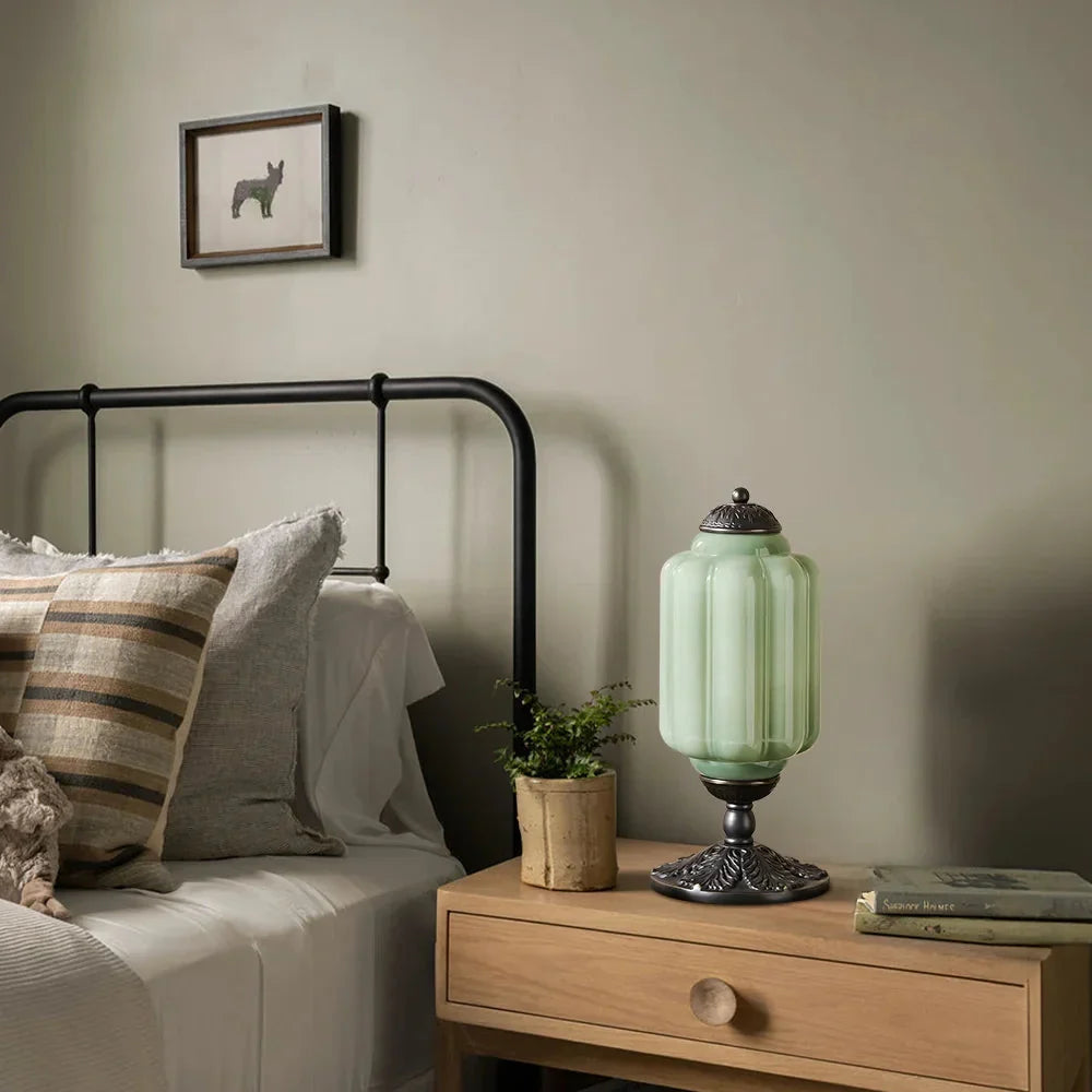 Lumi French Retro Cream Textured Glass Table Lamp Eloise Bedside Living Room — 15 Variants