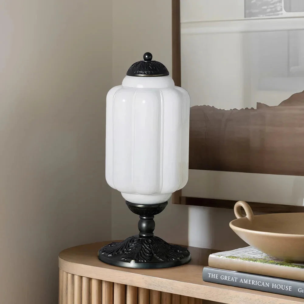 Lumi French Retro Cream Textured Glass Table Lamp Eloise Bedside Living Room — 15 Variants