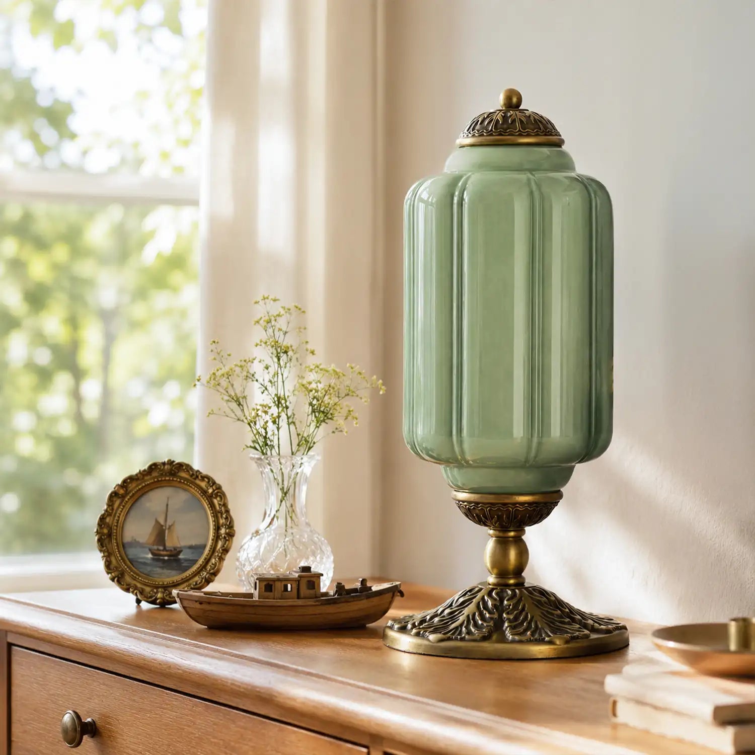 Lumi French Retro Cream Textured Glass Table Lamp Eloise Bedside Living Room — 15 Variants