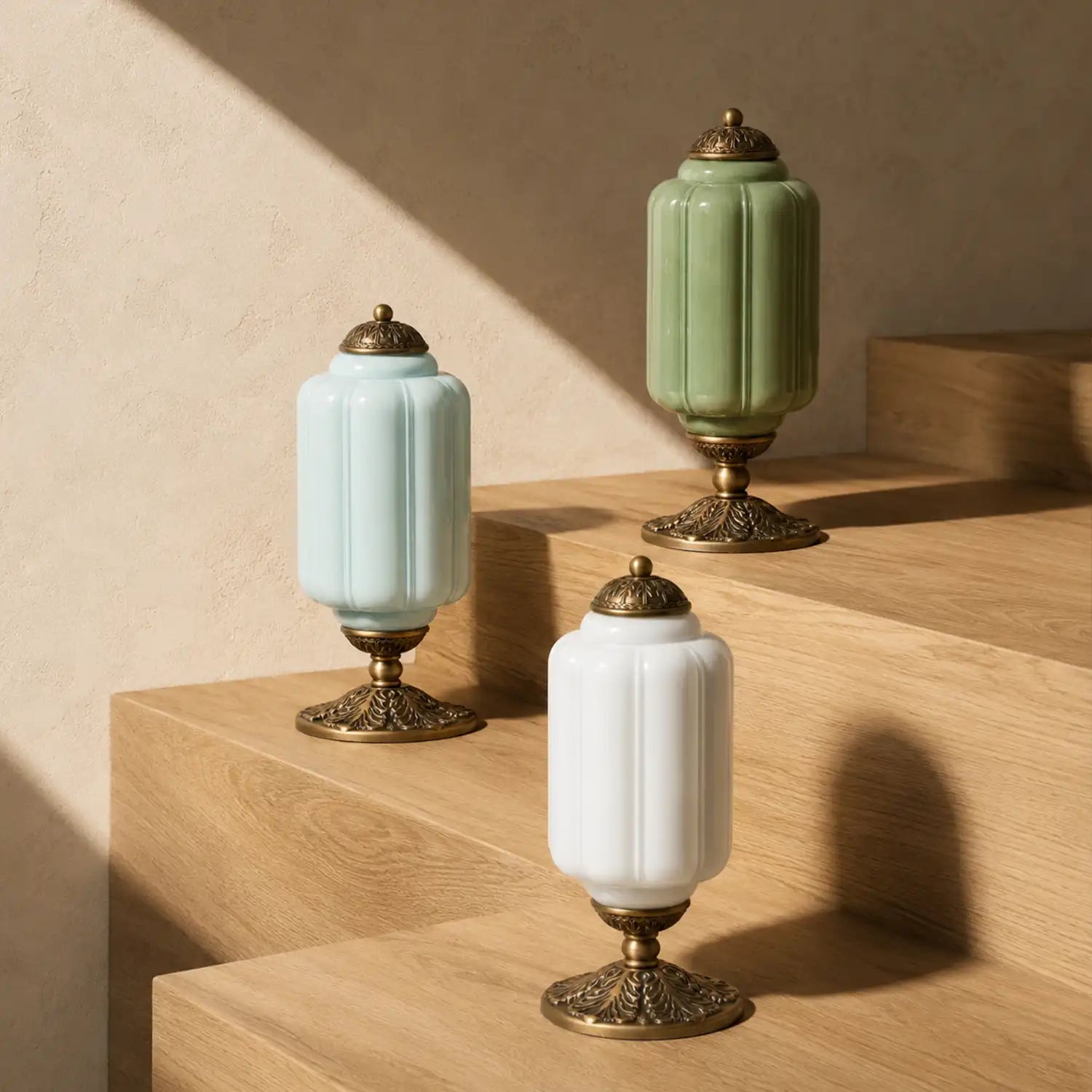 Lumi French Retro Cream Textured Glass Table Lamp Eloise Bedside Living Room — 15 Variants