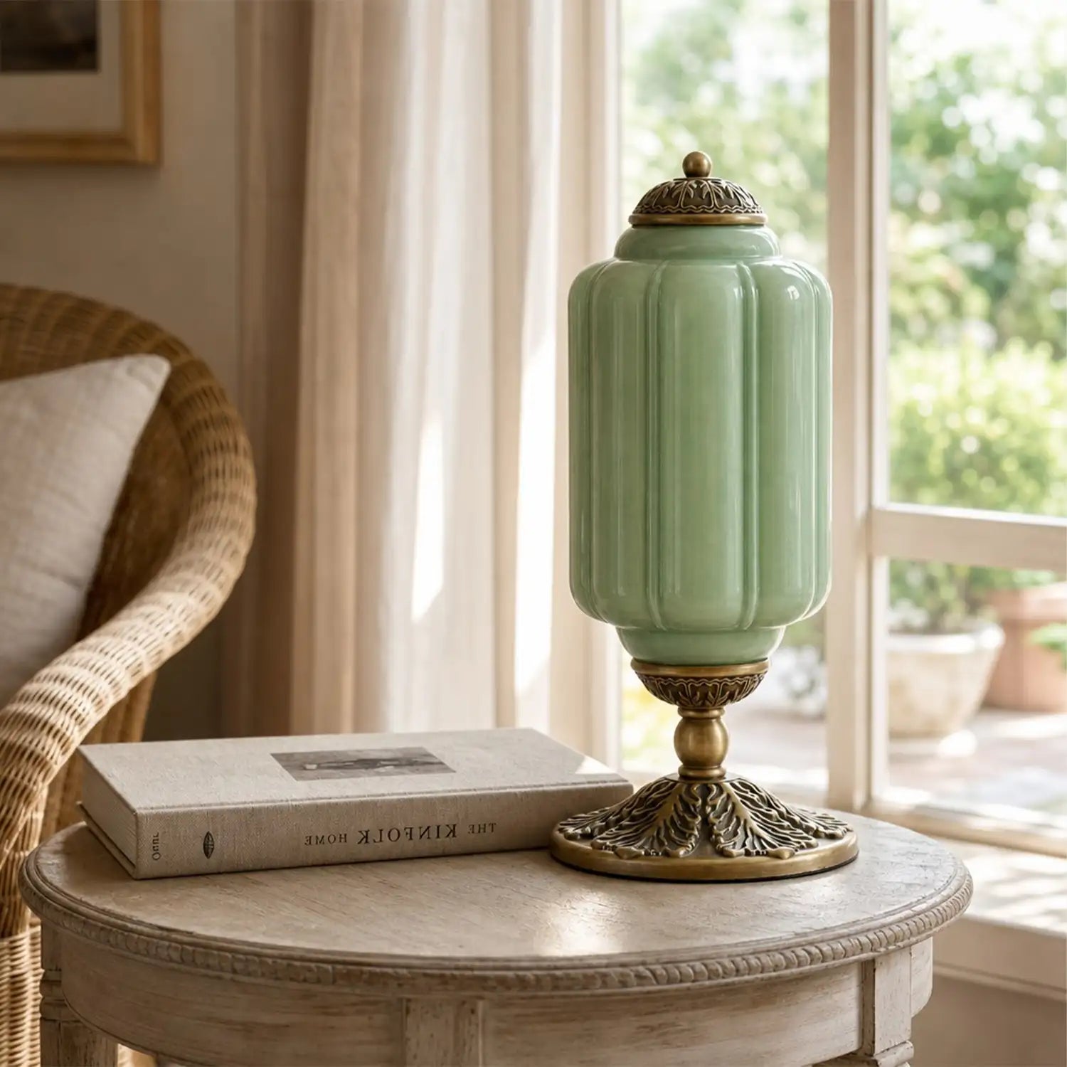 Lumi French Retro Cream Textured Glass Table Lamp Eloise Bedside Living Room — 15 Variants