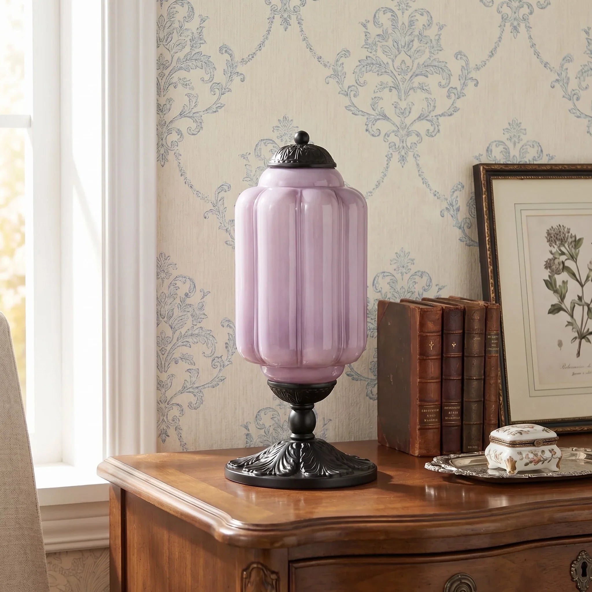 Lumi French Retro Cream Textured Glass Table Lamp Eloise Bedside Living Room — 15 Variants