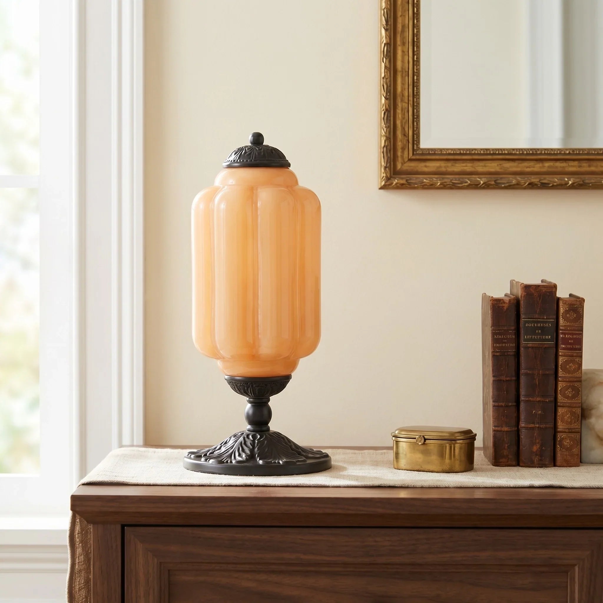 Lumi French Retro Cream Textured Glass Table Lamp Eloise Bedside Living Room — 15 Variants