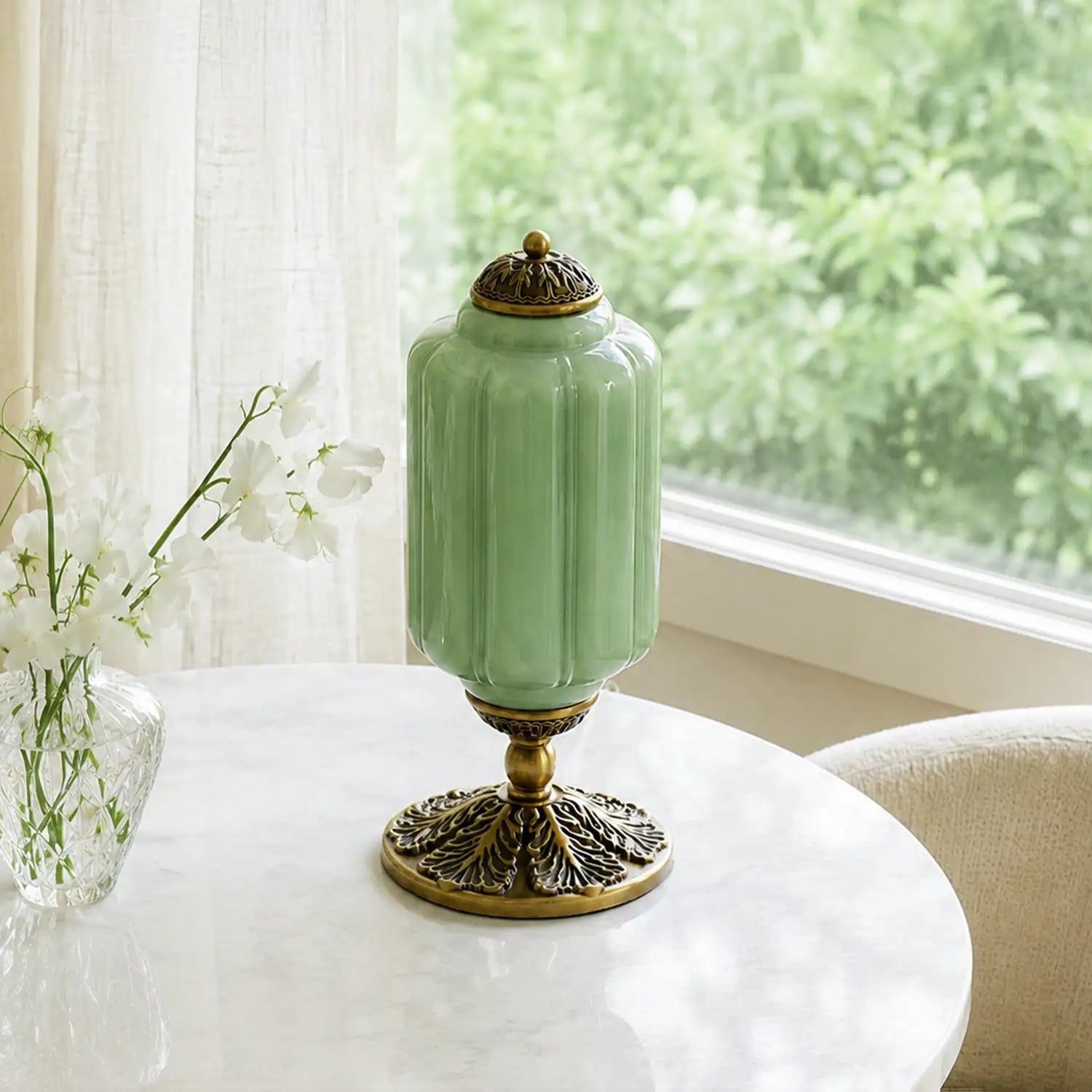 Lumi French Retro Cream Textured Glass Table Lamp Eloise Bedside Living Room — 15 Variants