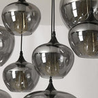 June Minimalist Bottle Glass Pendant Light Smoke Gray